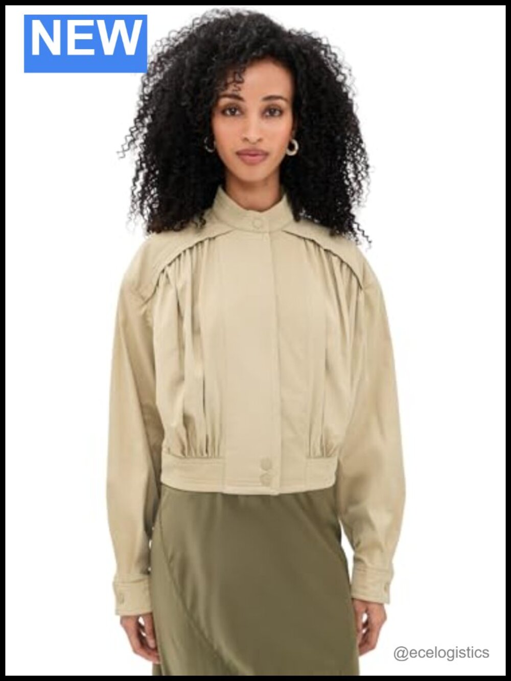 Ronny Kobo Aviator Bomber Jacket Cotton Twill Snap Hidden Zip